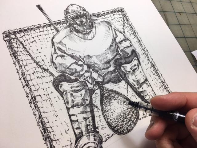 NEW! Hi-Impact "BIG GOALIE" BOX Lacrosse Shot Trainer by CrankShooter® For 4'x4' BOX GOALS ONLY -Triple Stitching - FREE Shipping - Image 5