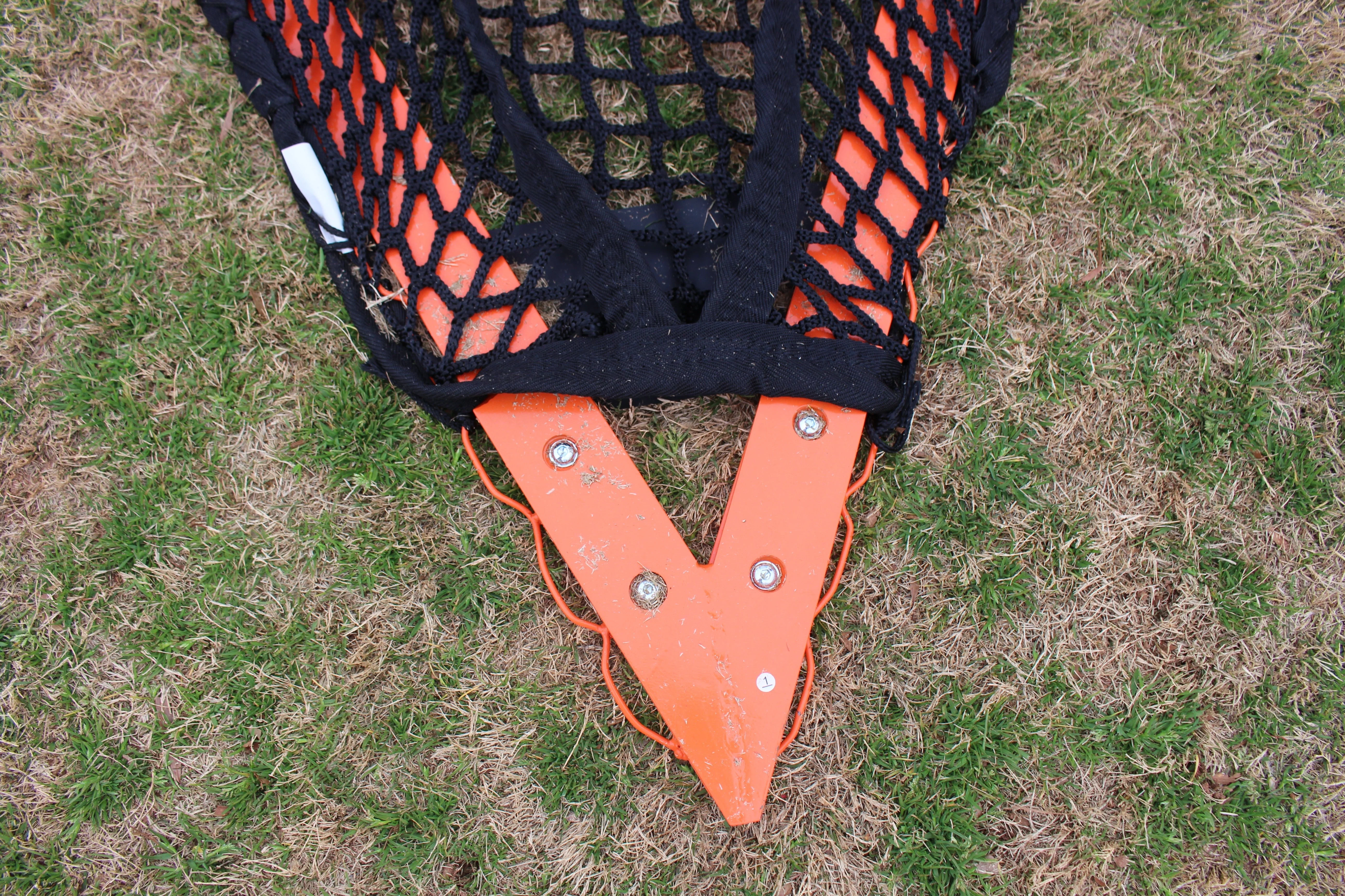 College/High School Game Lacrosse Goal, 6'x6'x7', Flat Base With Lacing Rails, 118 lbs. Includes 6mm or 7mm White or Black Net, By Crankshooter® - Free Shipping - Image 6