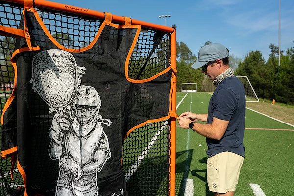 Hi-Impact Lacrosse Shot Trainer for 6'x6'x7' Goal by Crankshooter® - FEMALE GOALIE - Triple Stitching - FREE Shipping - Image 10