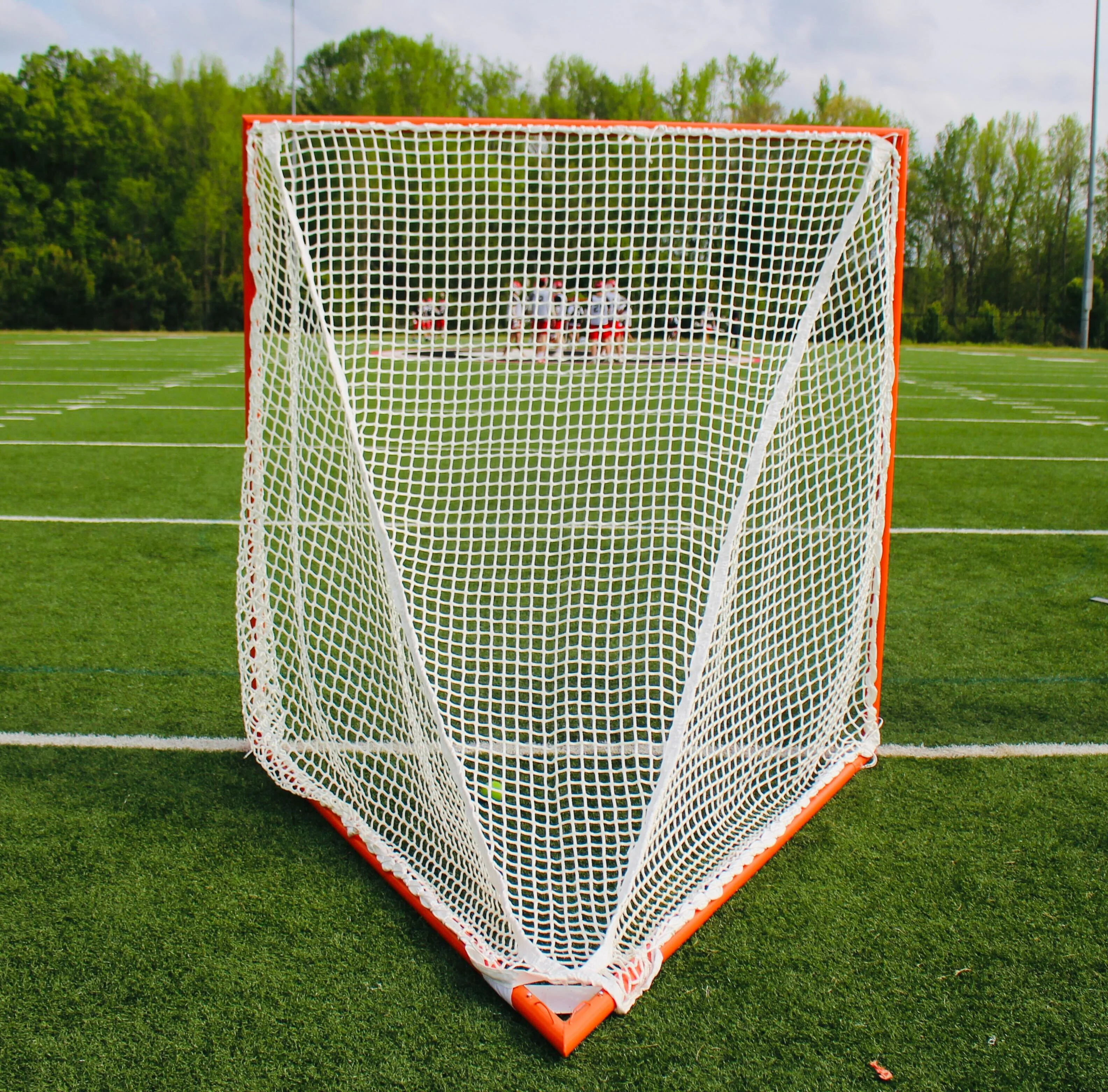 Pair (Qty 2.) of High School Practice Lacrosse Goals, 6'x6'x7', Lacing Rails, 59 lbs. (Each) Includes 6mm White or Black Nets, By Crankshooter® - Free Shipping - Image 11